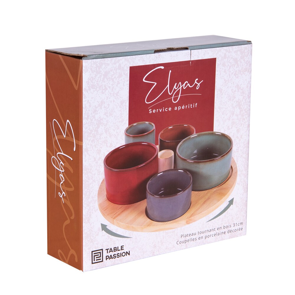 Service apéritif 6 pièces Elyas - Multicolore