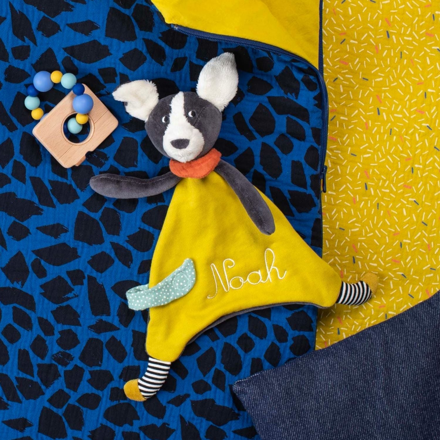 Doudou Puce Jaune - Puce & Pilou