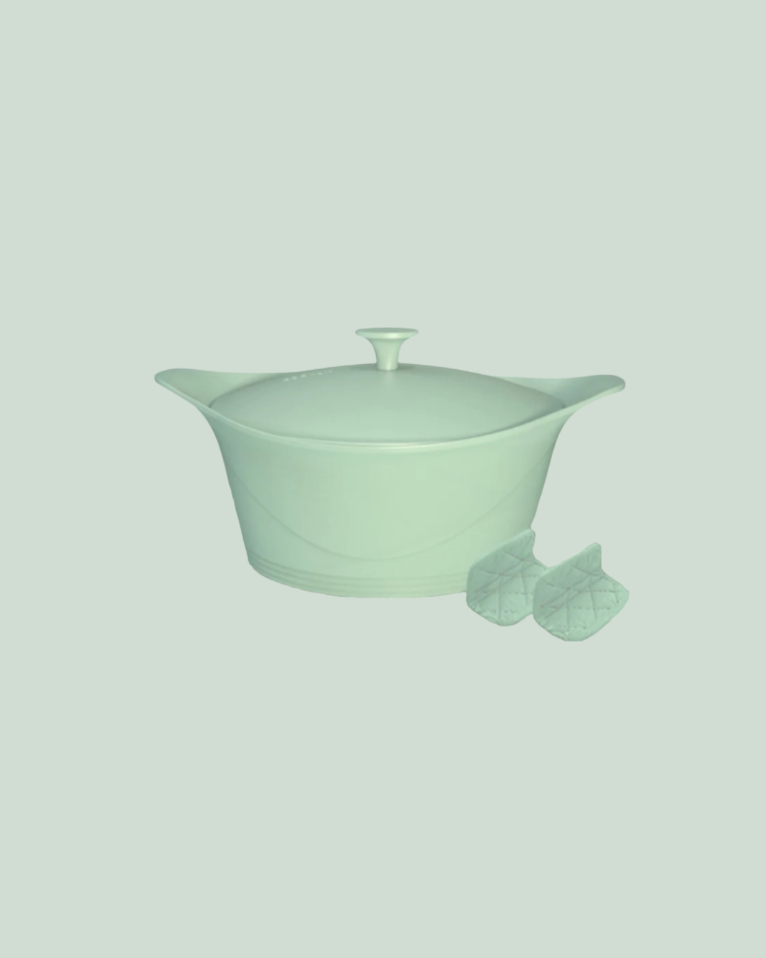 L’Incroyable Cocotte 28 cm Turquoise – Cookut – Avec manique et poignée inclus