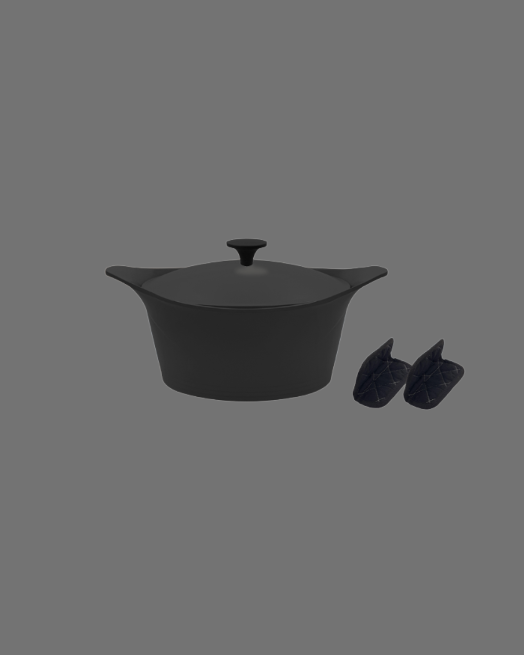 L'incroyable Cocotte 24 cm Graphite - Cookut - Avec manique et poignée inclus