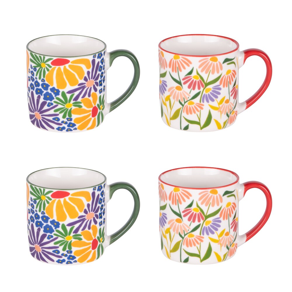 Coffret de 4 mugs Floral Muse 35 cl