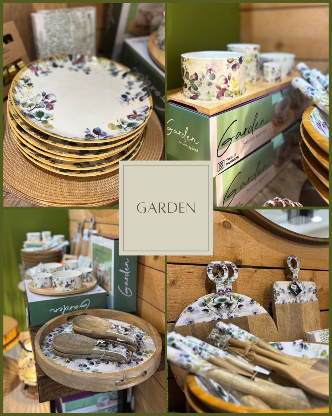 Coffret de 6 assiettes plates - Garden