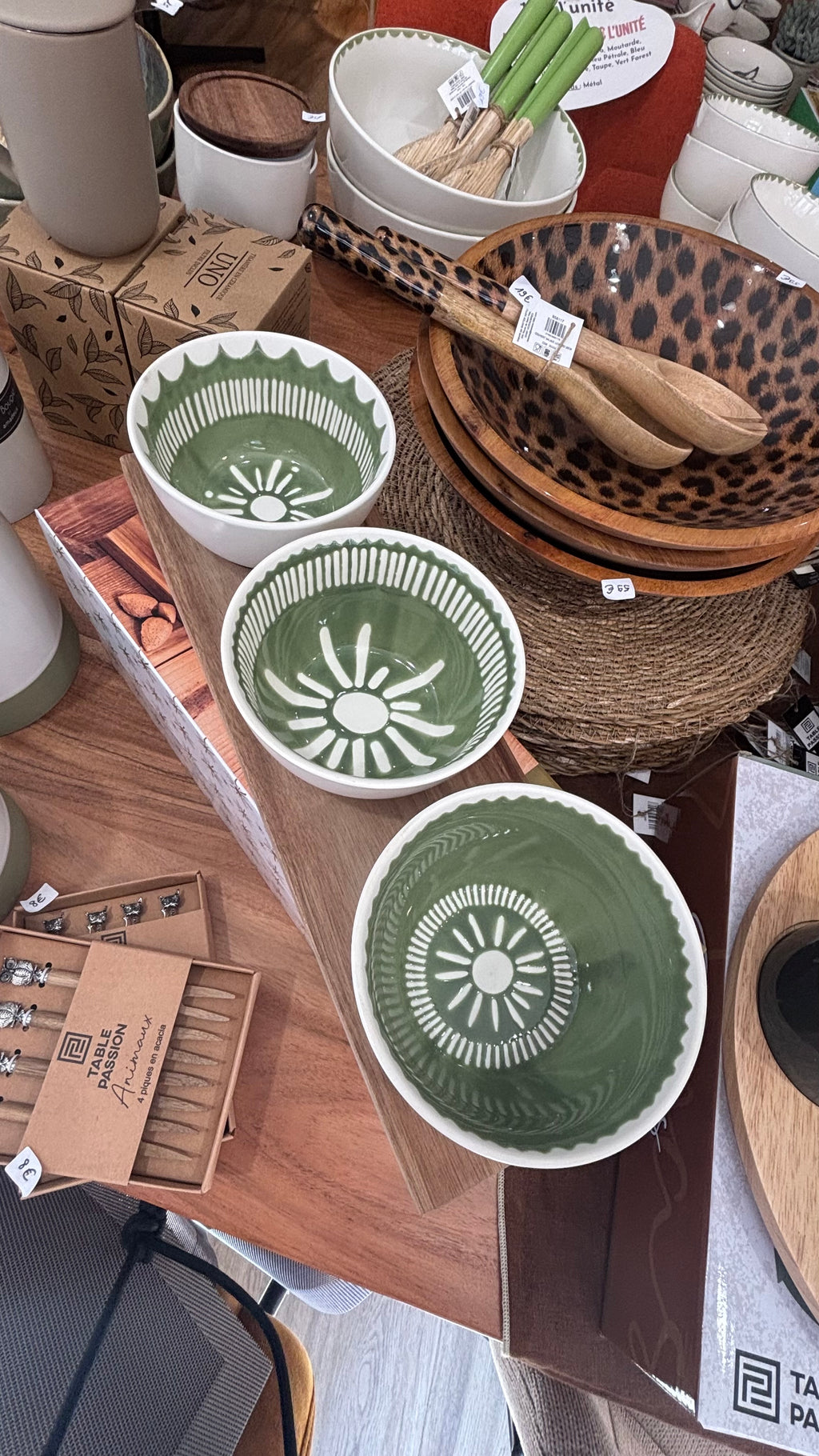 Plateau apéritif 3 pièces Tamara – Vert