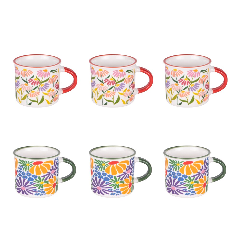 Coffret de 6 tasses Floral Muse 14 cl