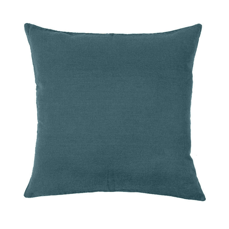 Coussin Porticcio 45x45 cm – Bleu de Prusse – Lin