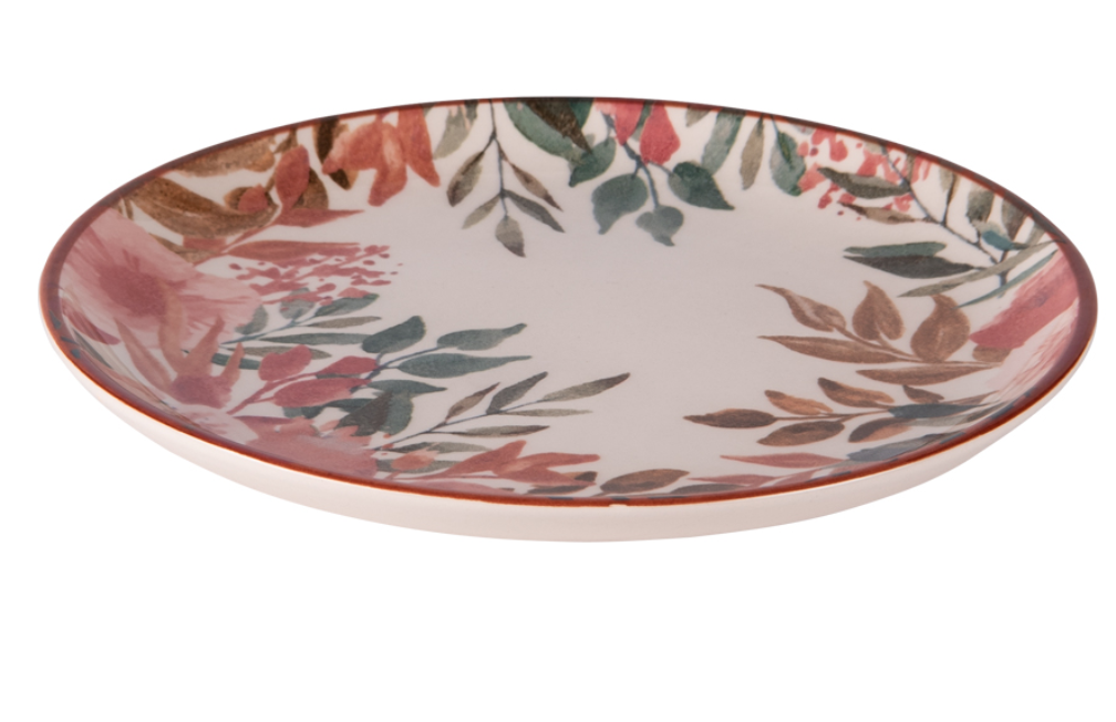 Coffret de 6 assiettes à dessert Pink Flor 21 cm