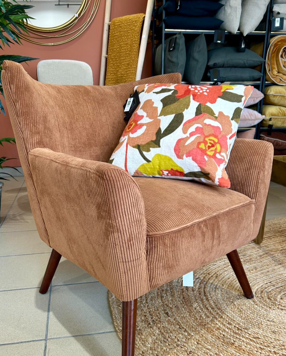 Coussin Ibiza 45x45 cm Bois de rose