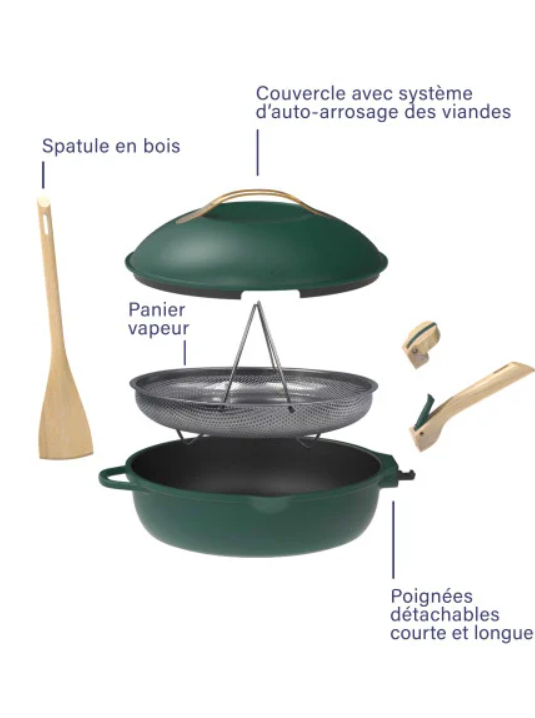 La Fabuleuse Poêle 28 cm – 8 en 1 – Canopée