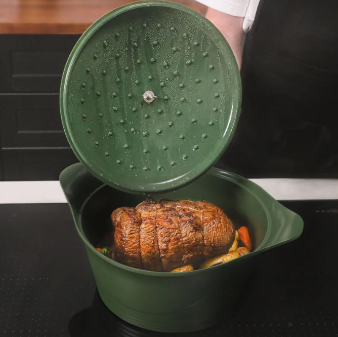 L'incroyable Cocotte 24 cm Fougère - Cookut - Avec manique et poignée inclus