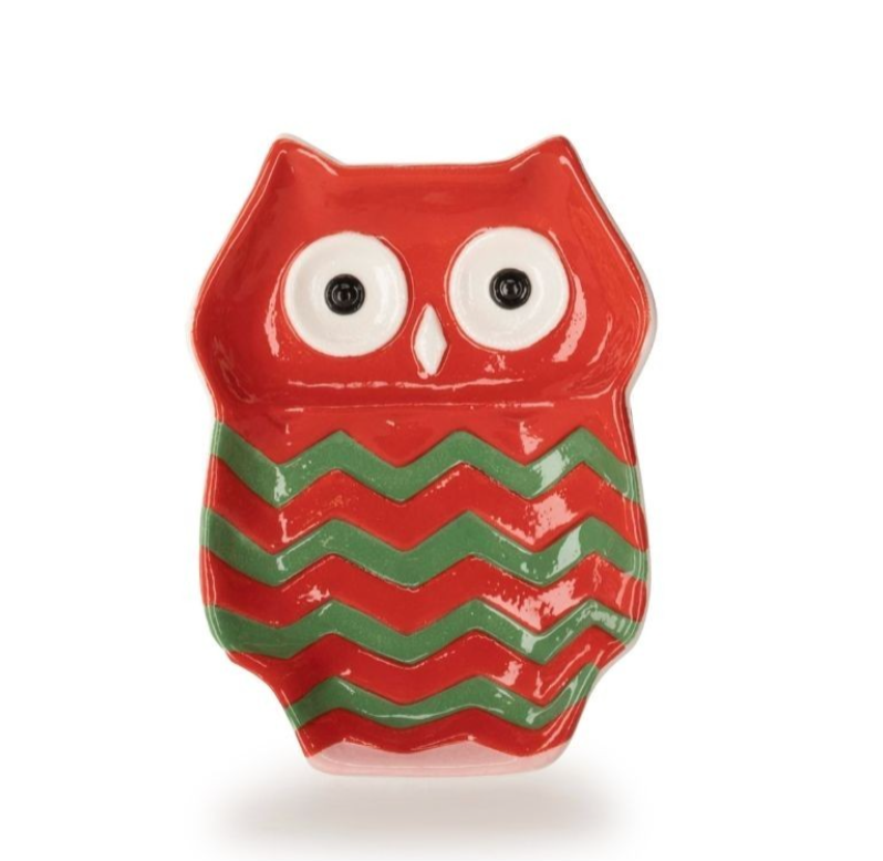Vide Poche Chouette Rouge & Vert