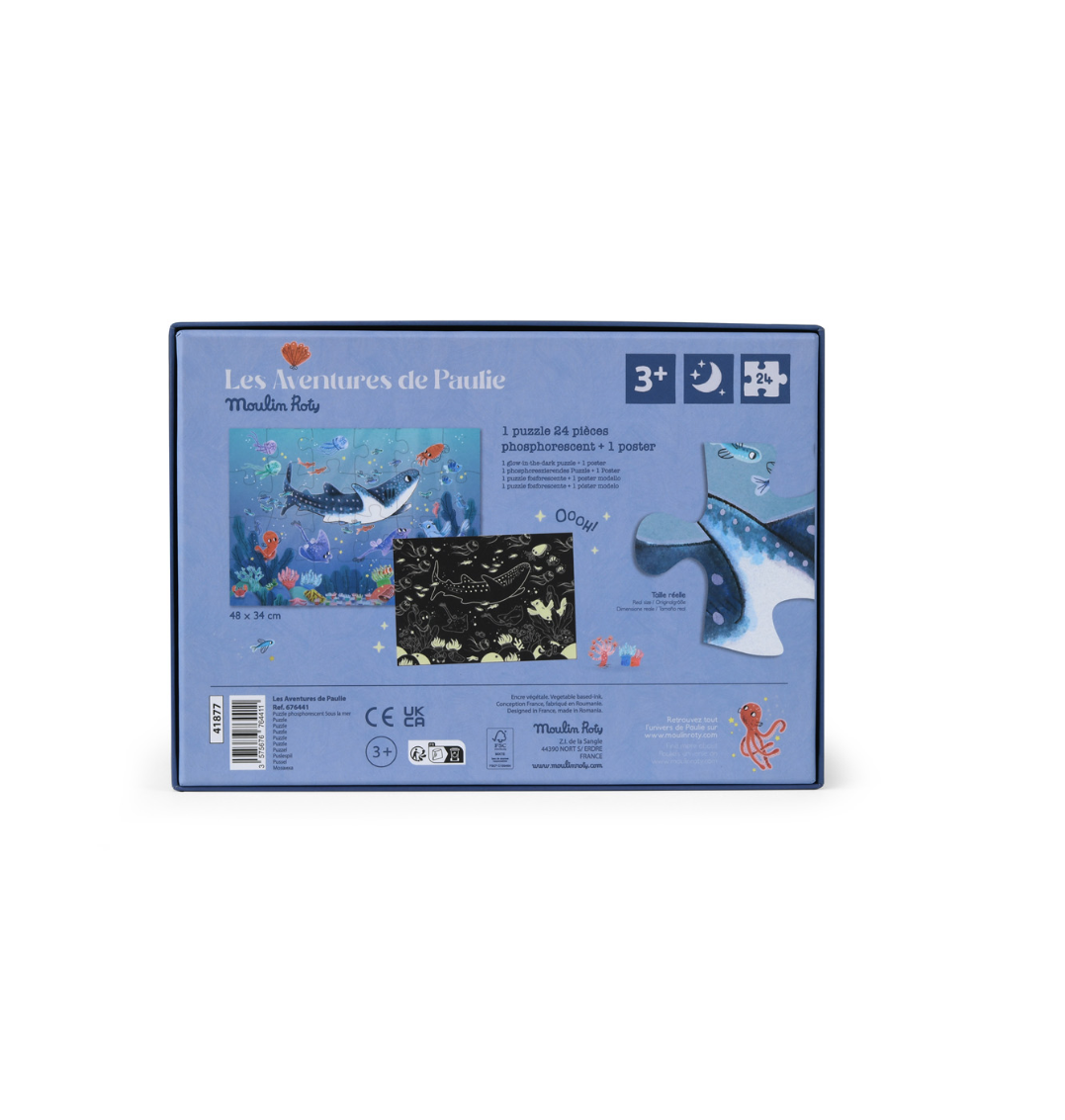 Puzzle phosphorescent Sous la mer 24 pièces