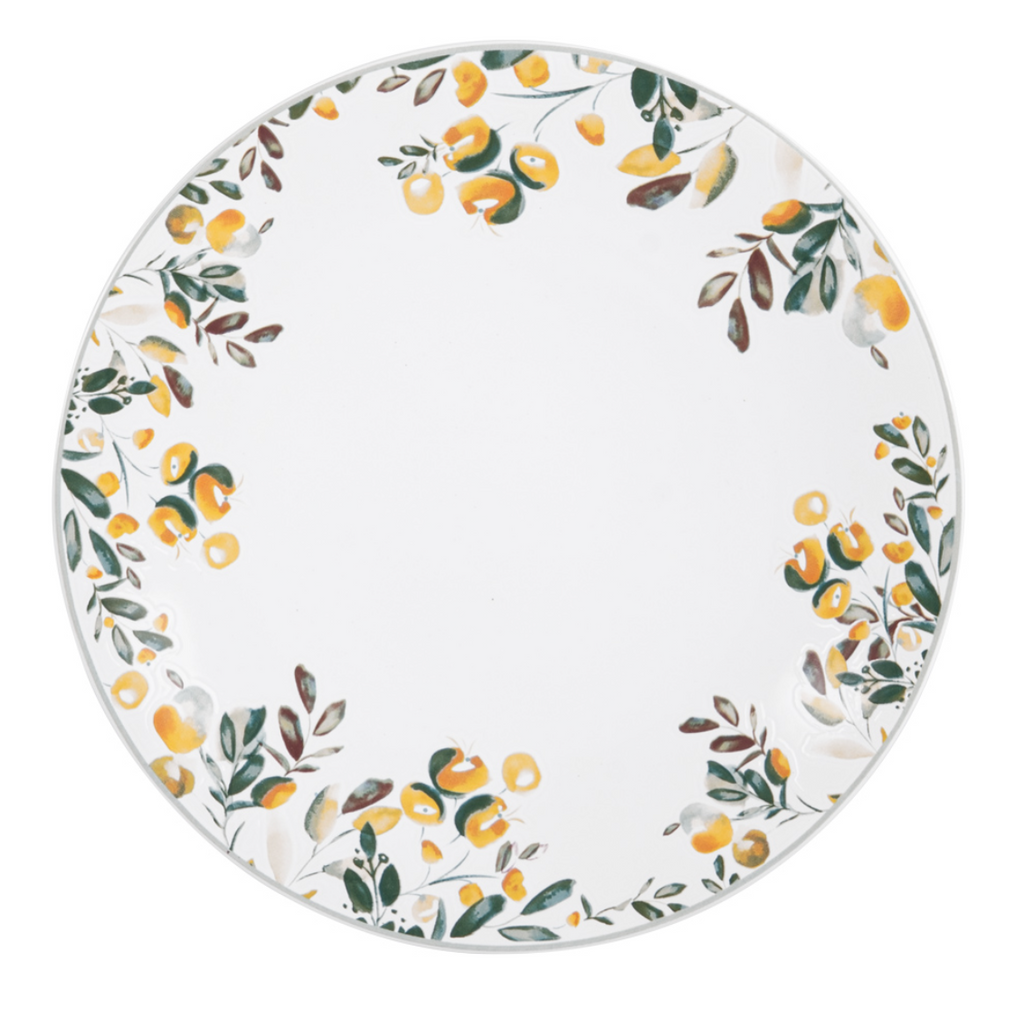 Coffret de 6 assiettes plates summer 27 cm