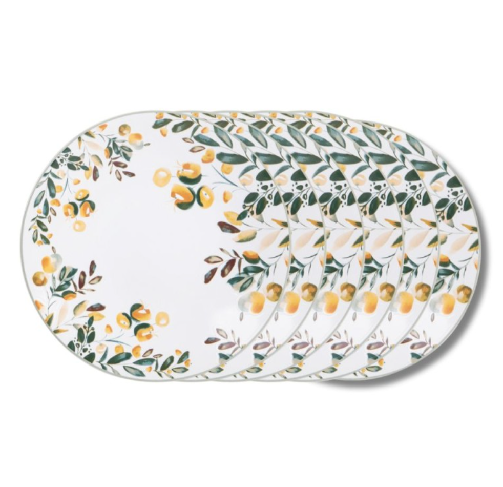Coffret de 6 assiettes à dessert 21 cm Summer