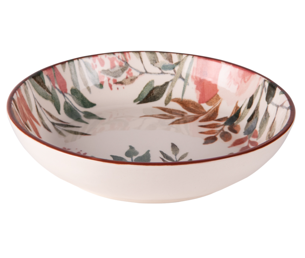Coffret de 6 assiettes creuses Pink Flor 19 cm