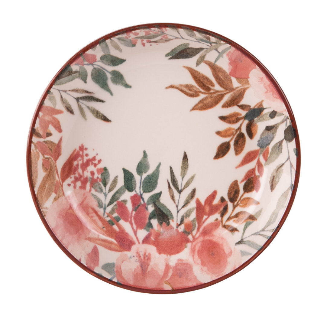 Coffret de 6 assiettes creuses Pink Flor 19 cm