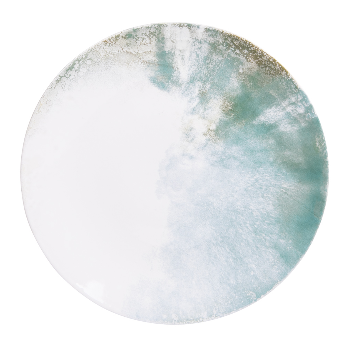 Coffret de 6 assiettes plates en grès bleu Islande 27 cm
