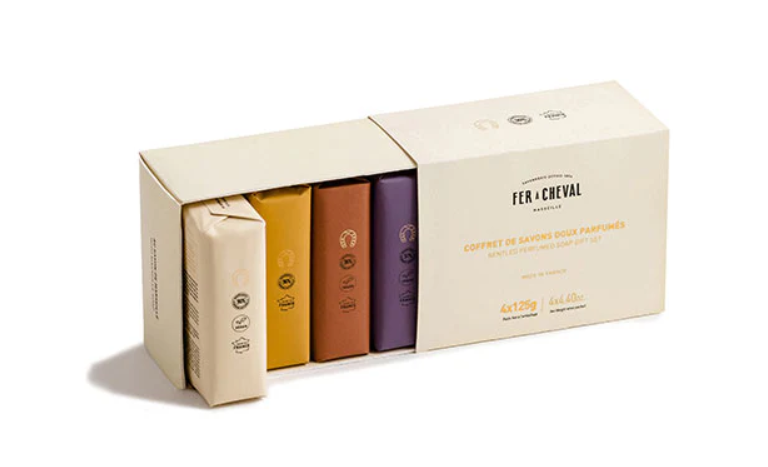 Coffret de Savons Doux Parfumés 4 x 125g