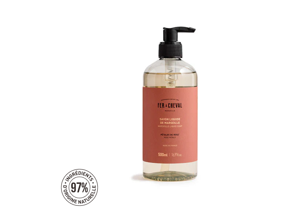 Savon Liquide de Marseille Pétales de Rose 500ml