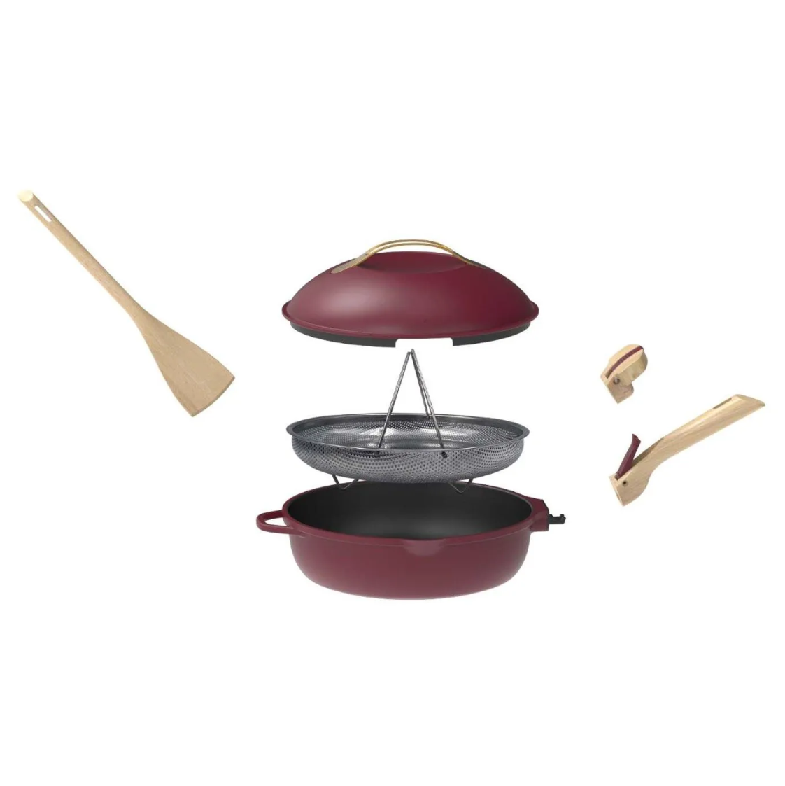 La Fabuleuse Poêle 28 cm – 8 en 1 – Rubis