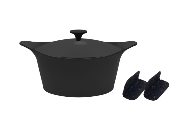 L'incroyable Cocotte 24 cm Graphite - Cookut - Avec manique et poignée inclus