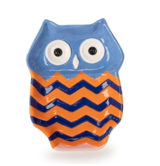 Vide Poche Chouette Bleu & Orange