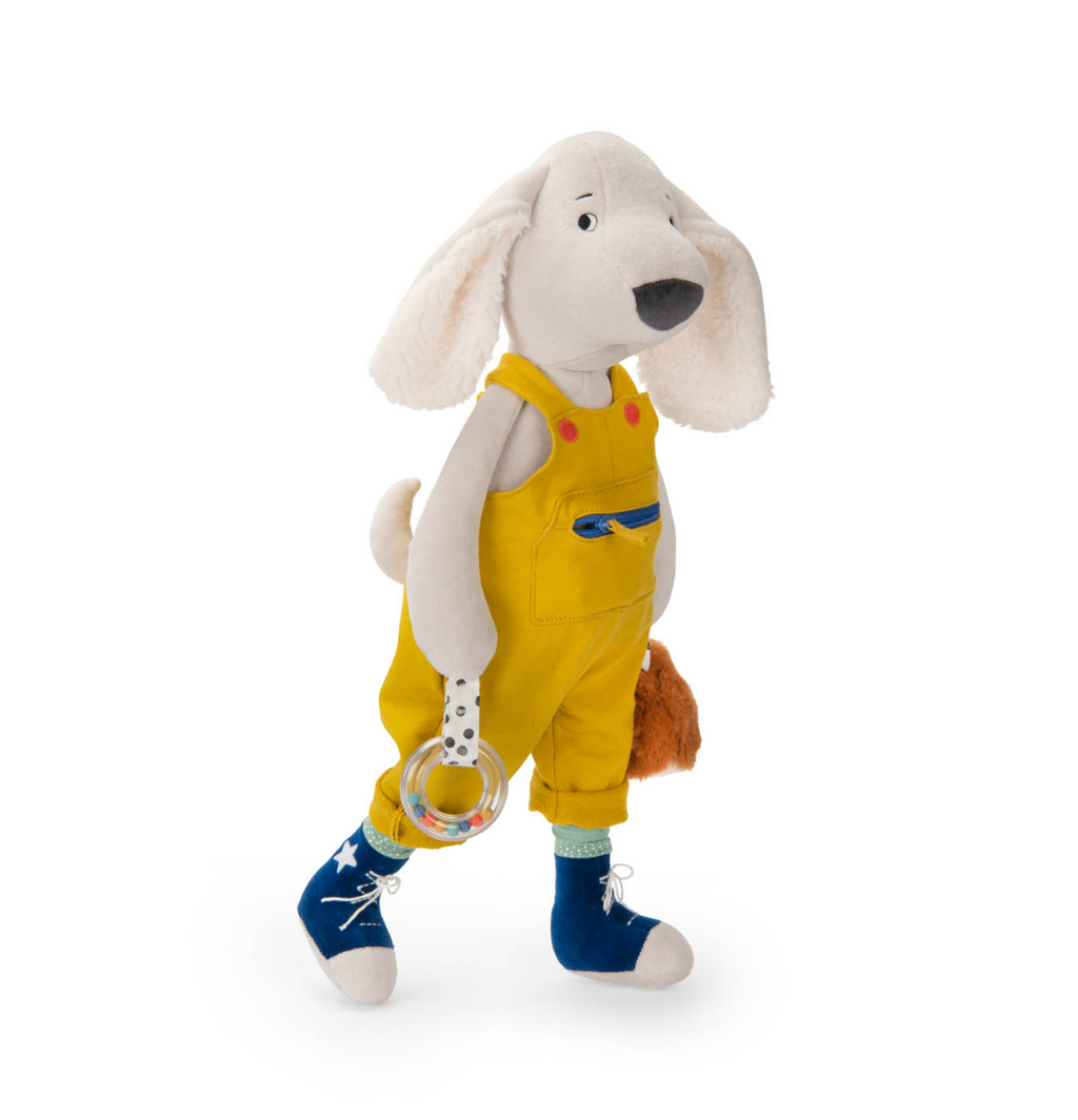 Grande peluche d'activité Pilou le chien - Puce et Pilou