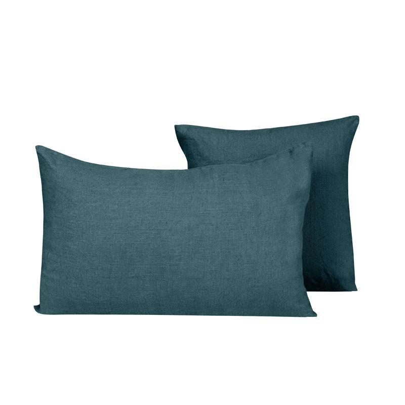 Coussin Porticcio 45x45 cm – Bleu de Prusse – Lin