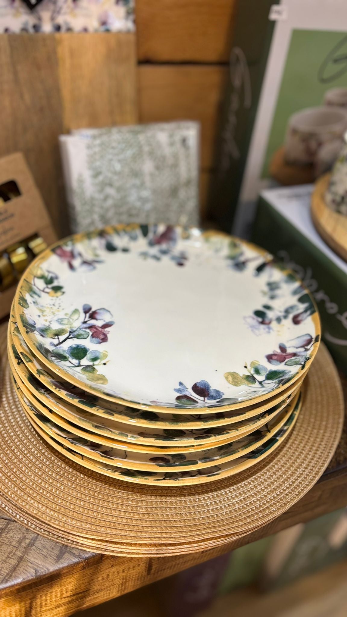 Coffret de 6 assiettes plates - Garden