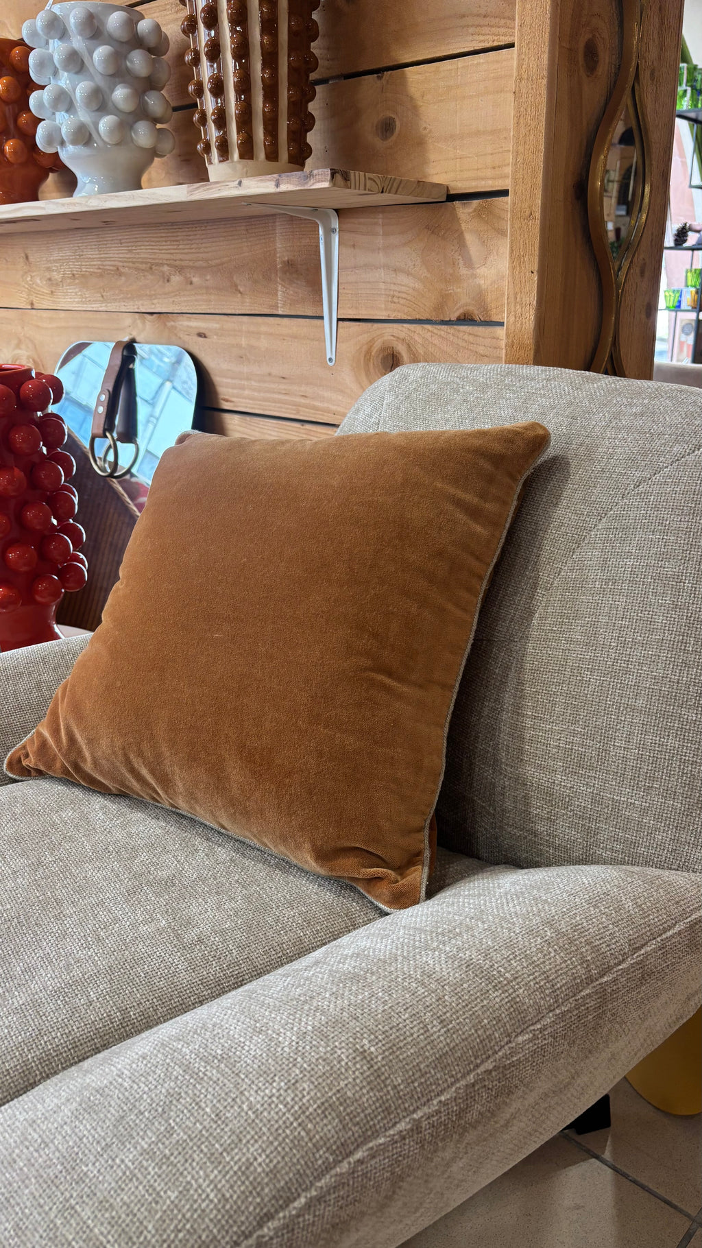 Coussin New Delhi 45x45 cm Caramel