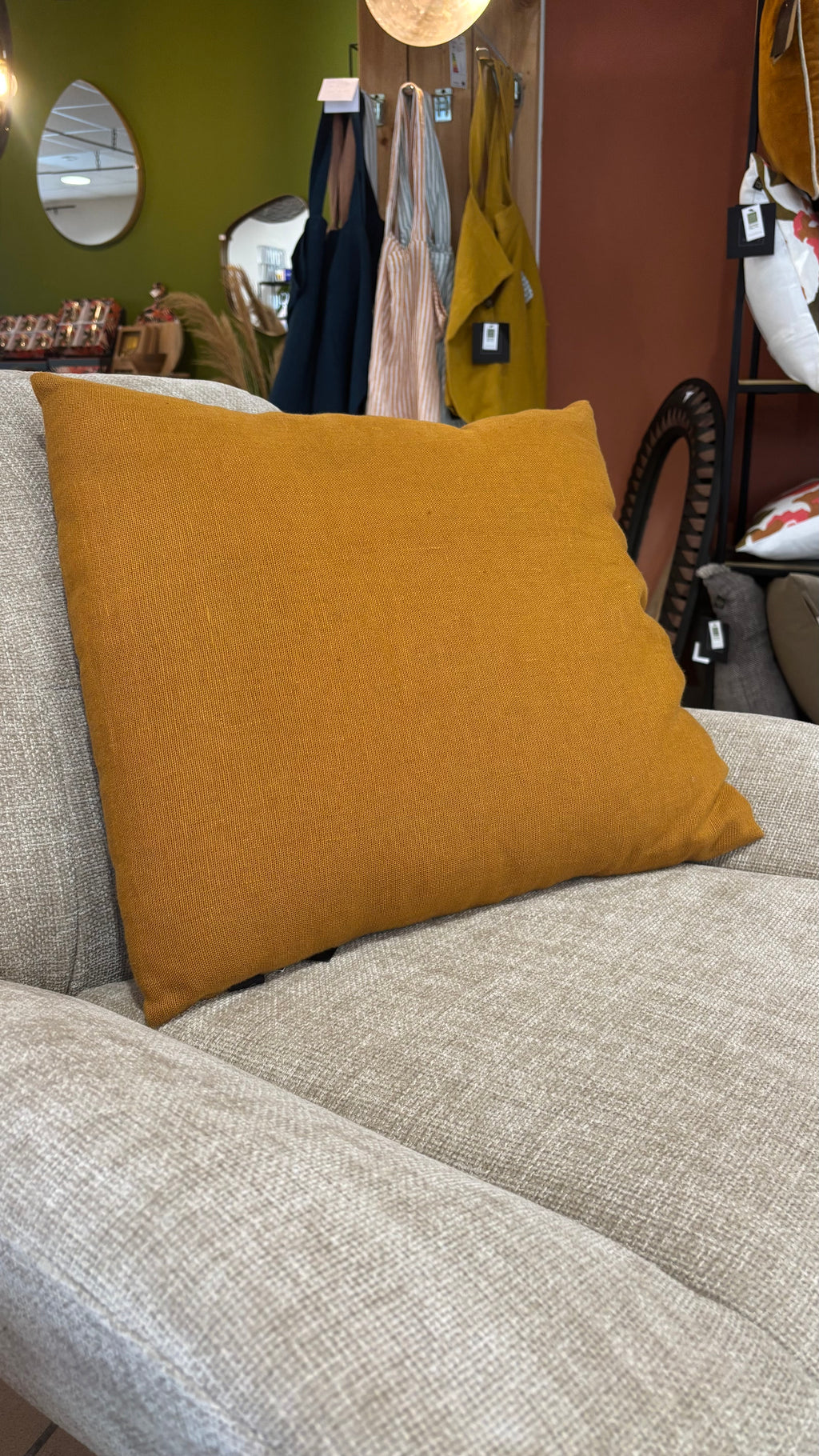 Coussin Porticcio 45x45 cm – Daim – Lin