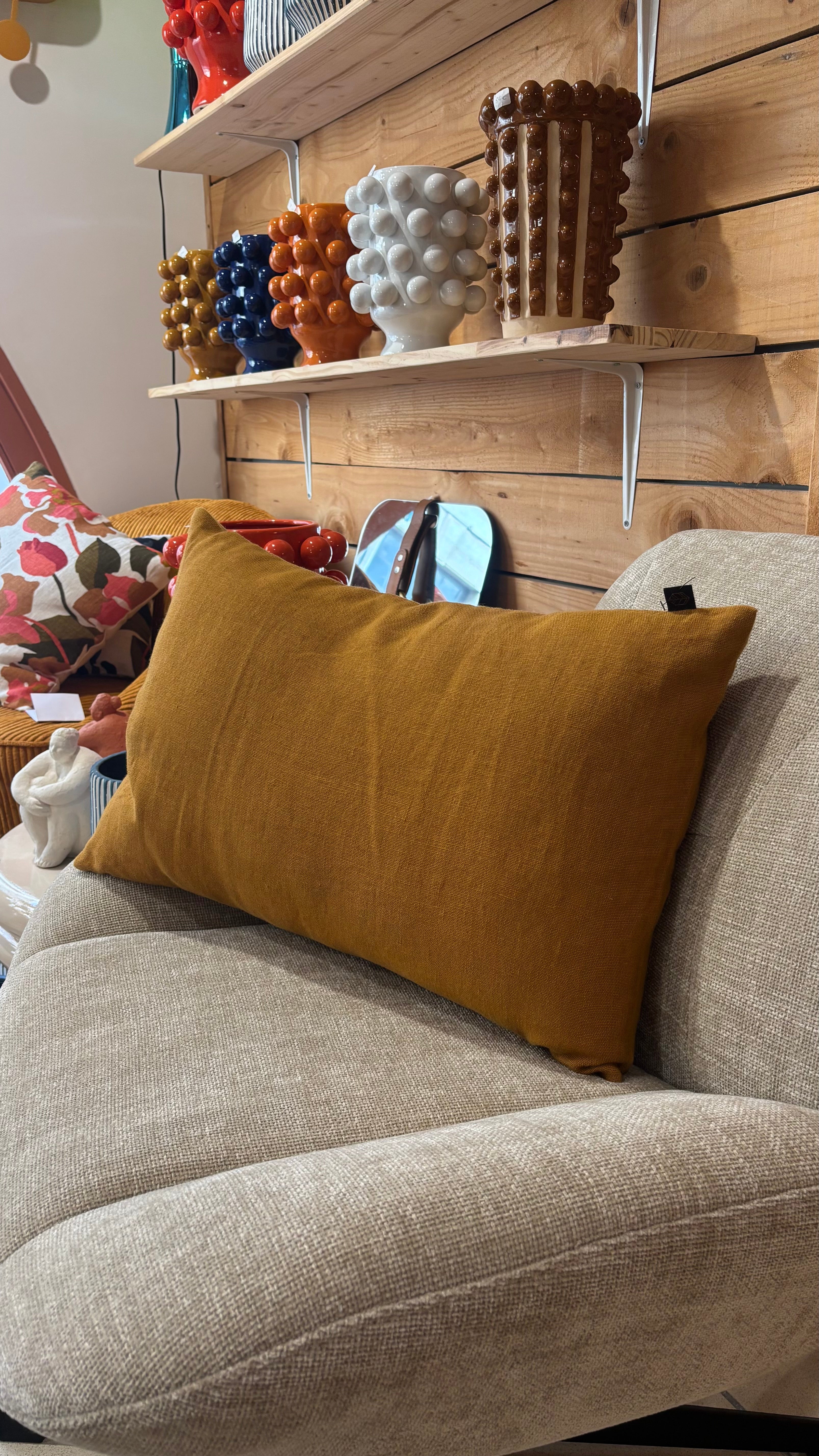 Coussin Porticcio 40x60 cm – Daim – Lin