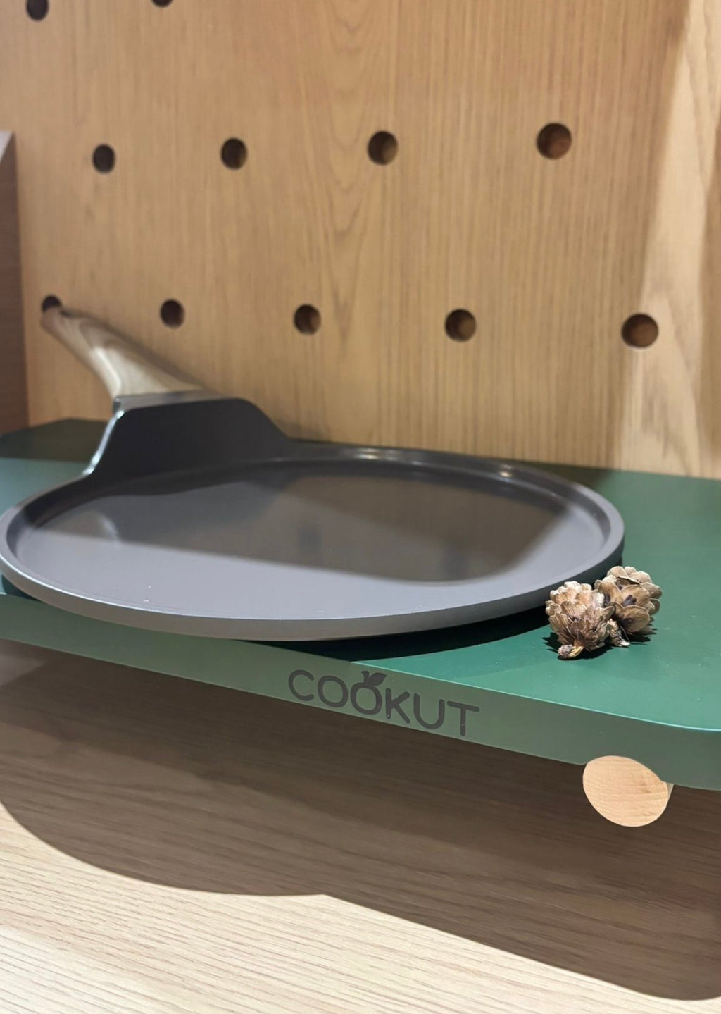 Poêle Plate 2 en 1 Plancha / Crêpière – 26 cm – Moka – Cookut