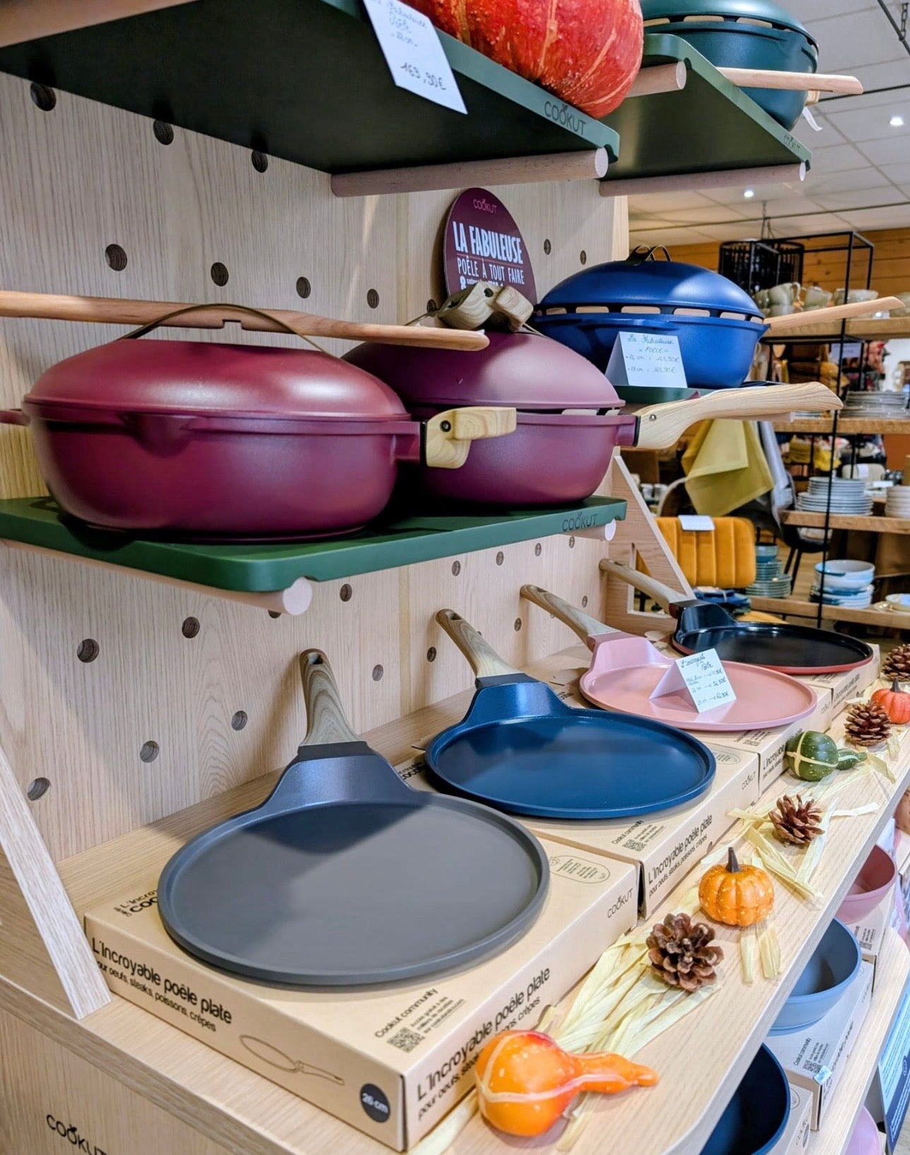 Poêle Plate 2 en 1 Plancha / Crêpière – 26 cm – Moka – Cookut