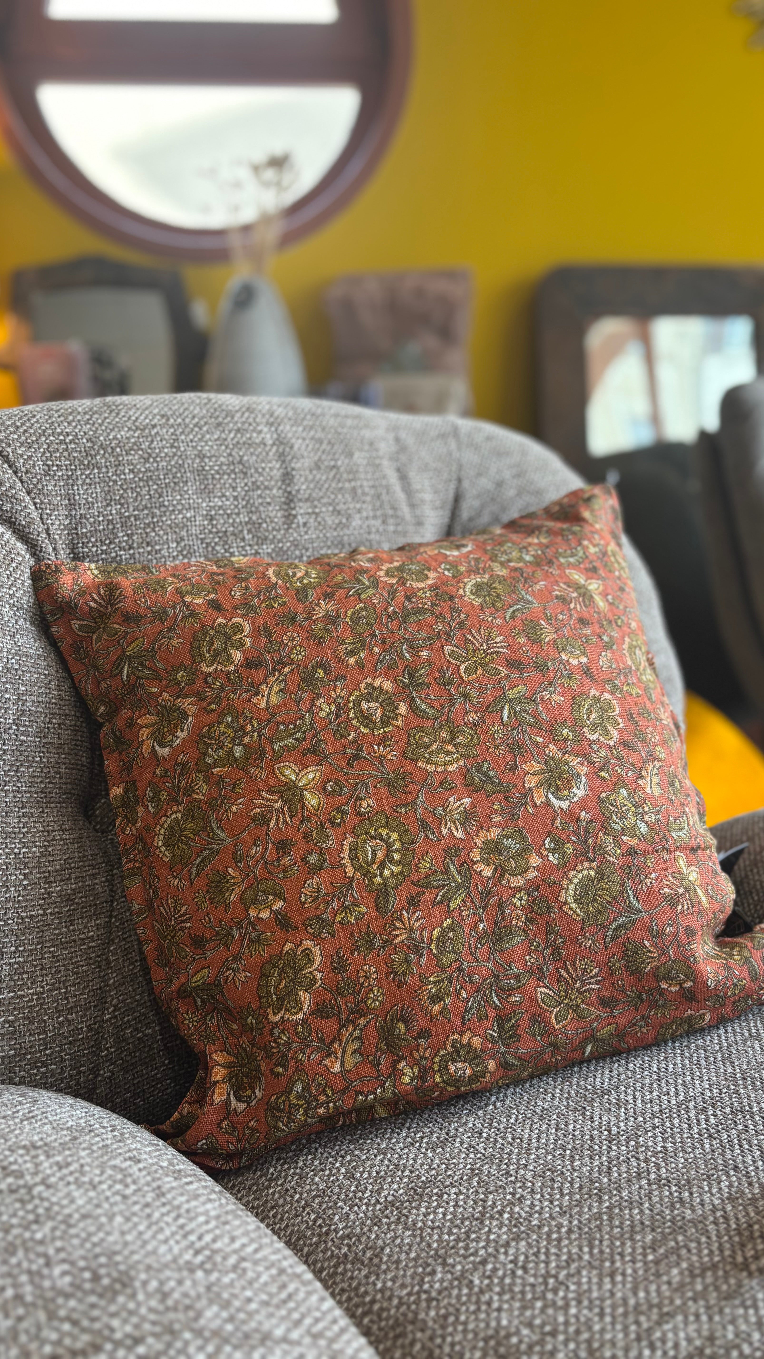 Coussin Samara Terre Brûlée 45 × 45 cm