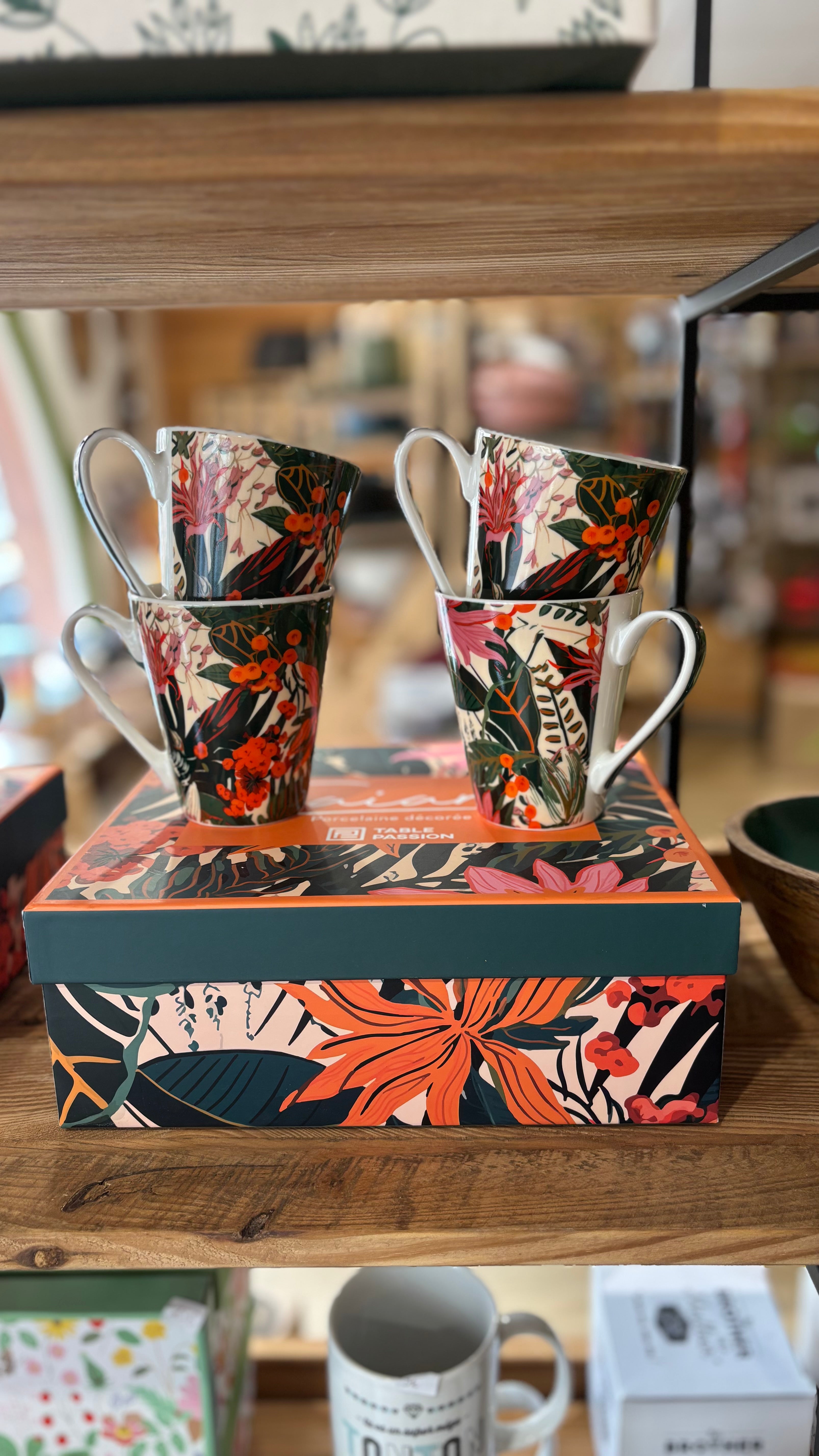Coffret 4 Mugs Taina 31cl