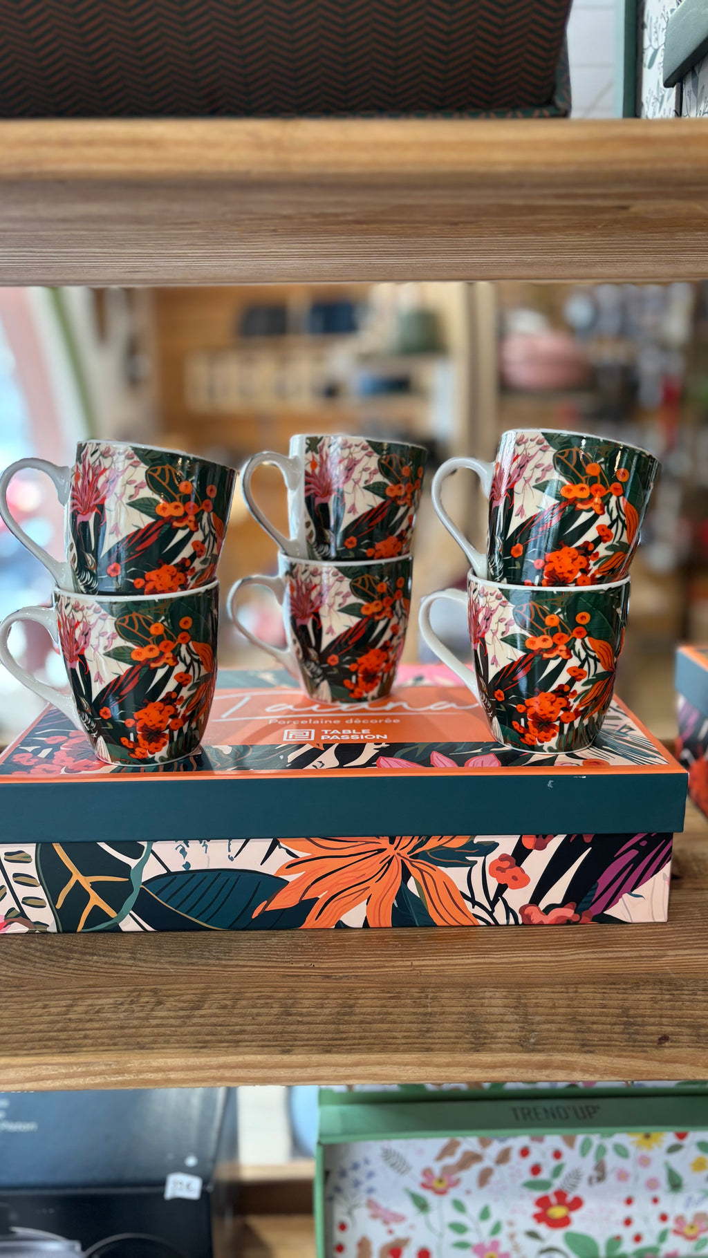 Coffret de 6 tasses en porcelaine 23cl - Taiana