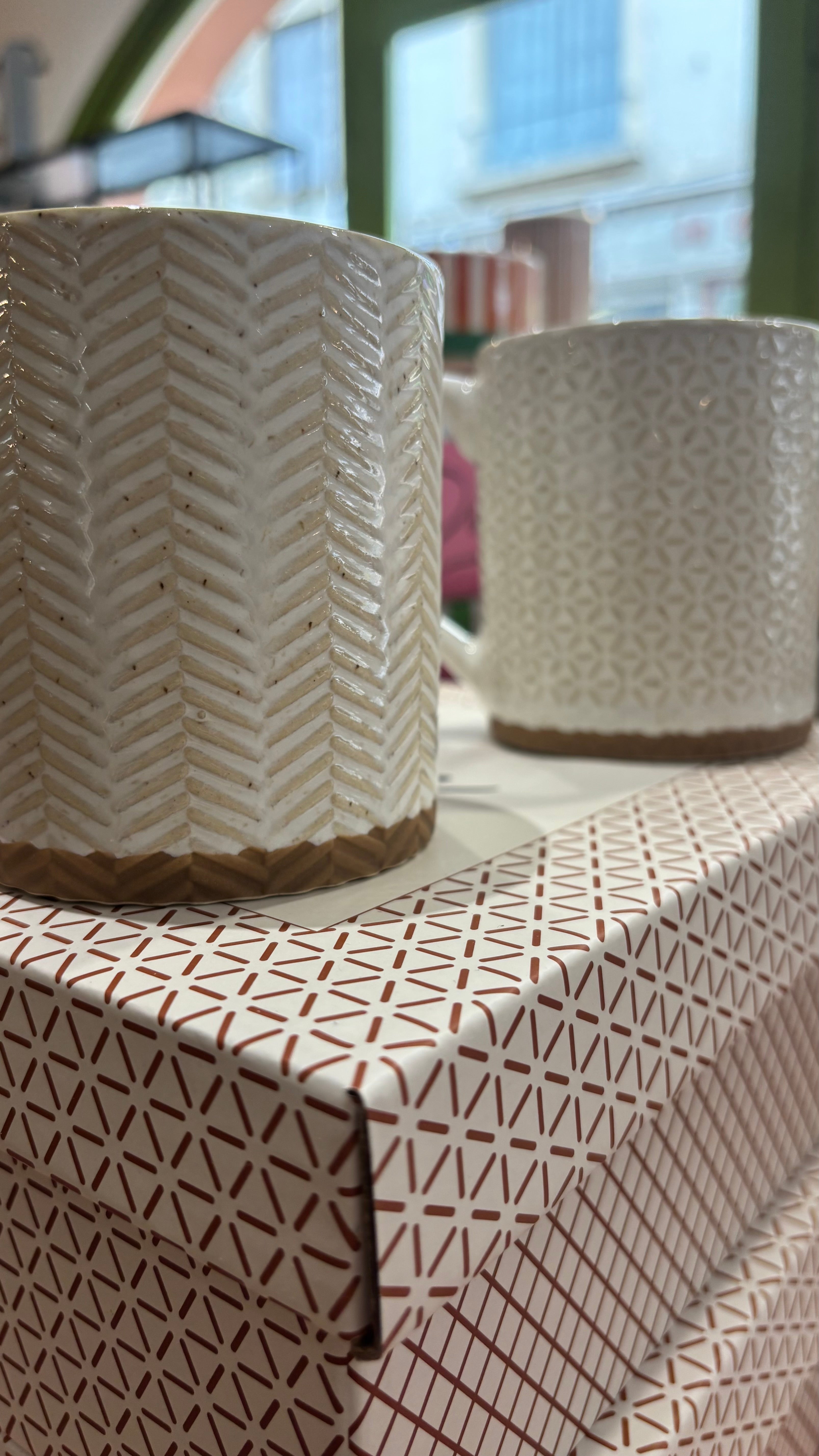 Coffret de 4 Mugs Jaspe Beige