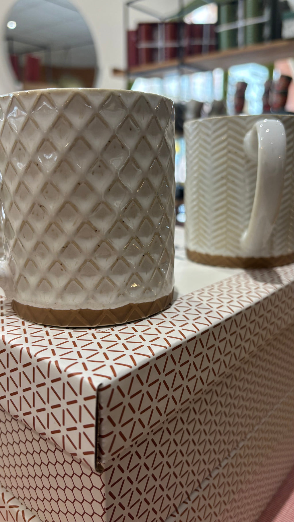 Coffret de 4 Mugs Jaspe Beige