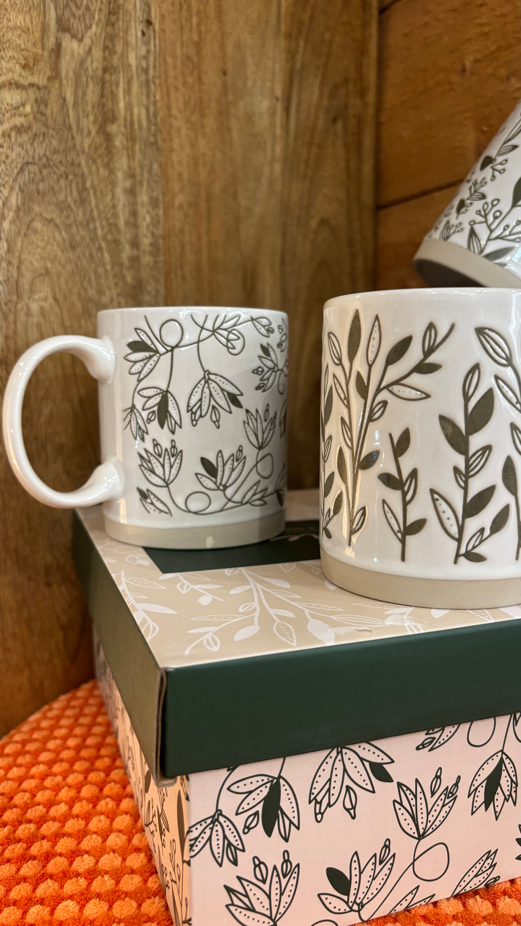 Coffret de 4 mugs Bucolique 35 cl - Blanc
