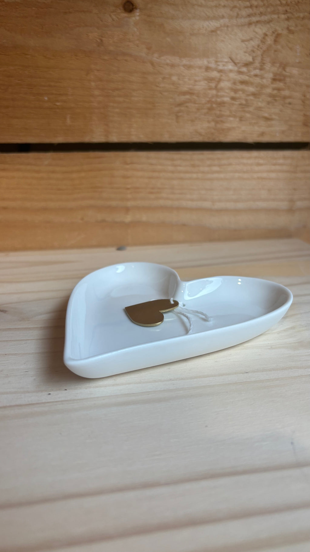 Coupelle Cœur “Golden Heart” en Porcelaine