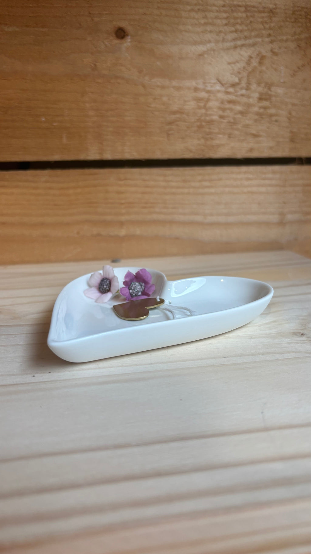 Coupelle Cœur “Golden Heart” en Porcelaine