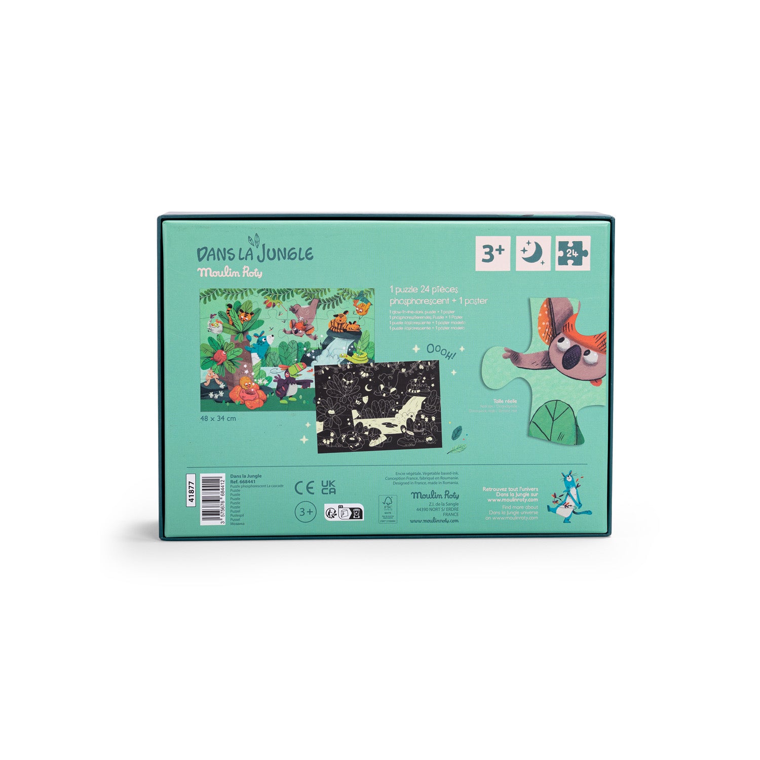 Puzzle Phosphorescent 24 Pièces – La Cascade – Dans la Jungle