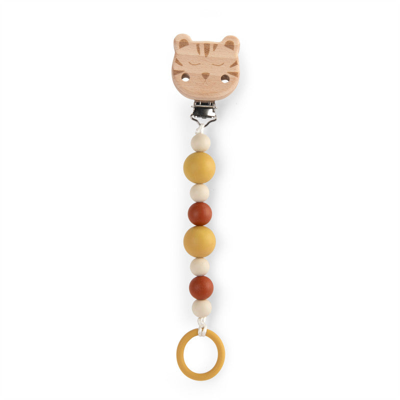 Attache-tétine Tigre Bois & Silicone – La Forêt Mawa