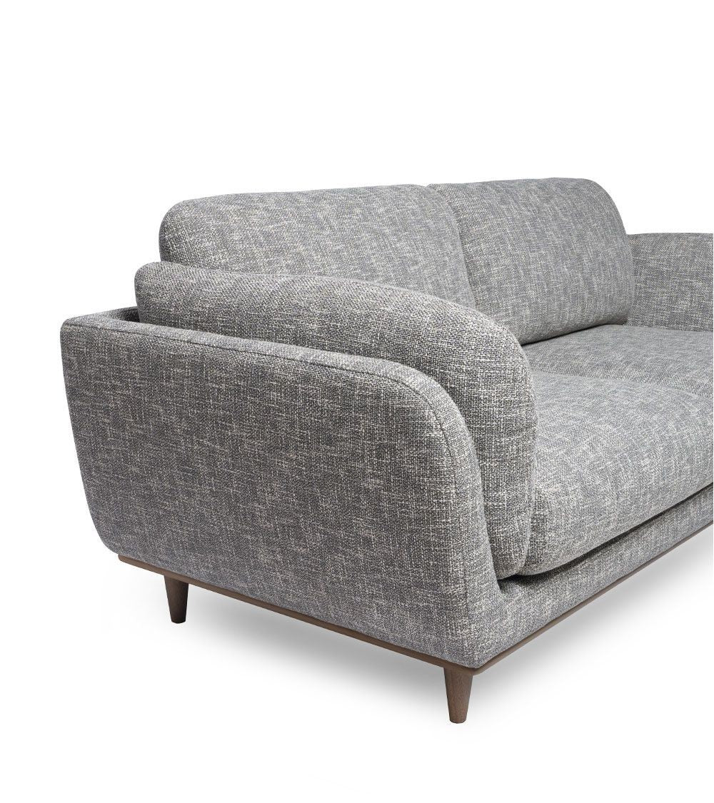 Canapé Odda Gris 3 Places – 212 x 92 x H86 cm