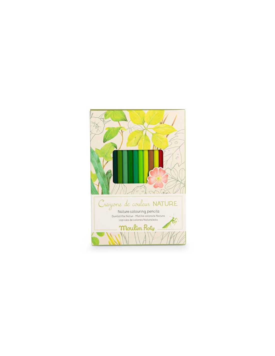 Crayons de couleur et cartes Nature Le Jardin du Moulin