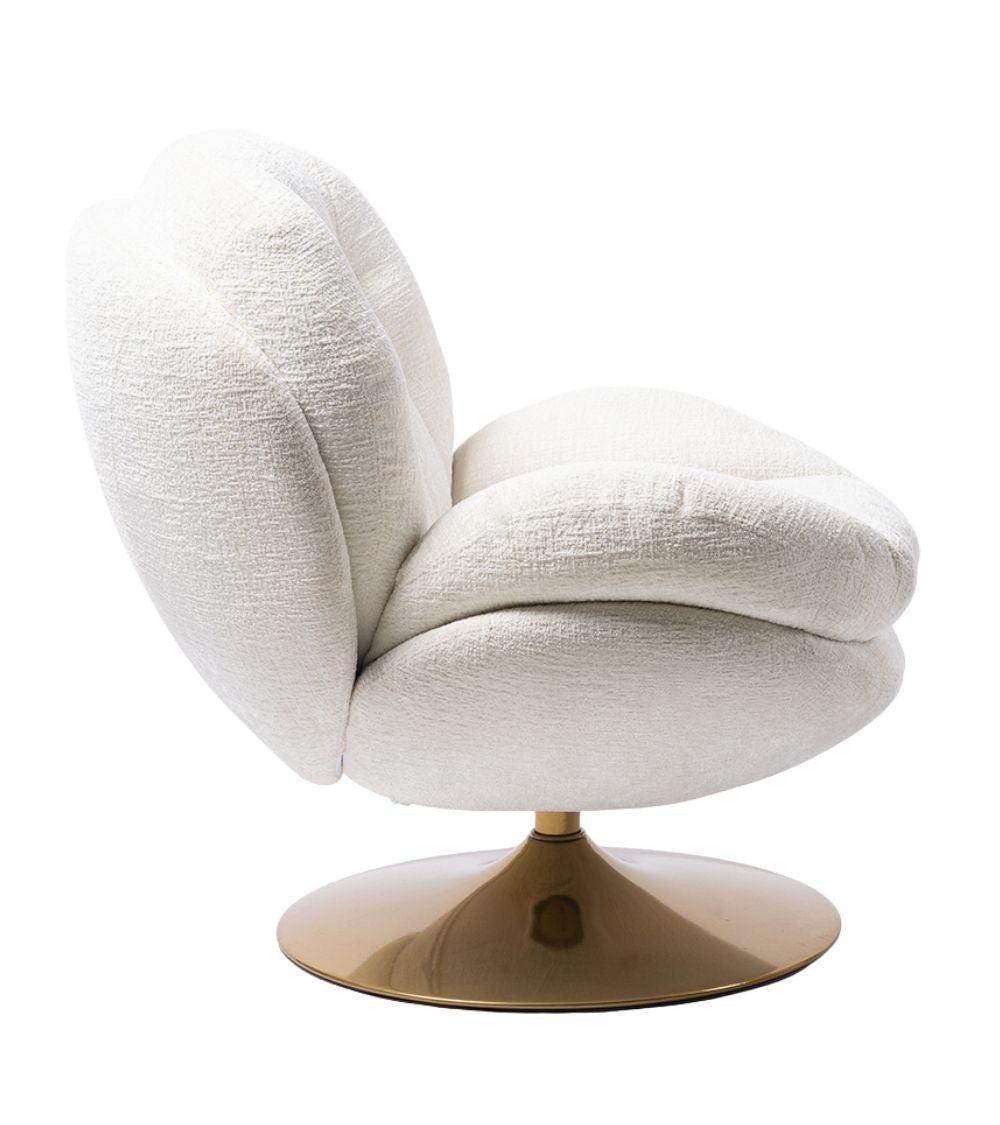 Fauteuil Memento Blanc – Pieds dorés