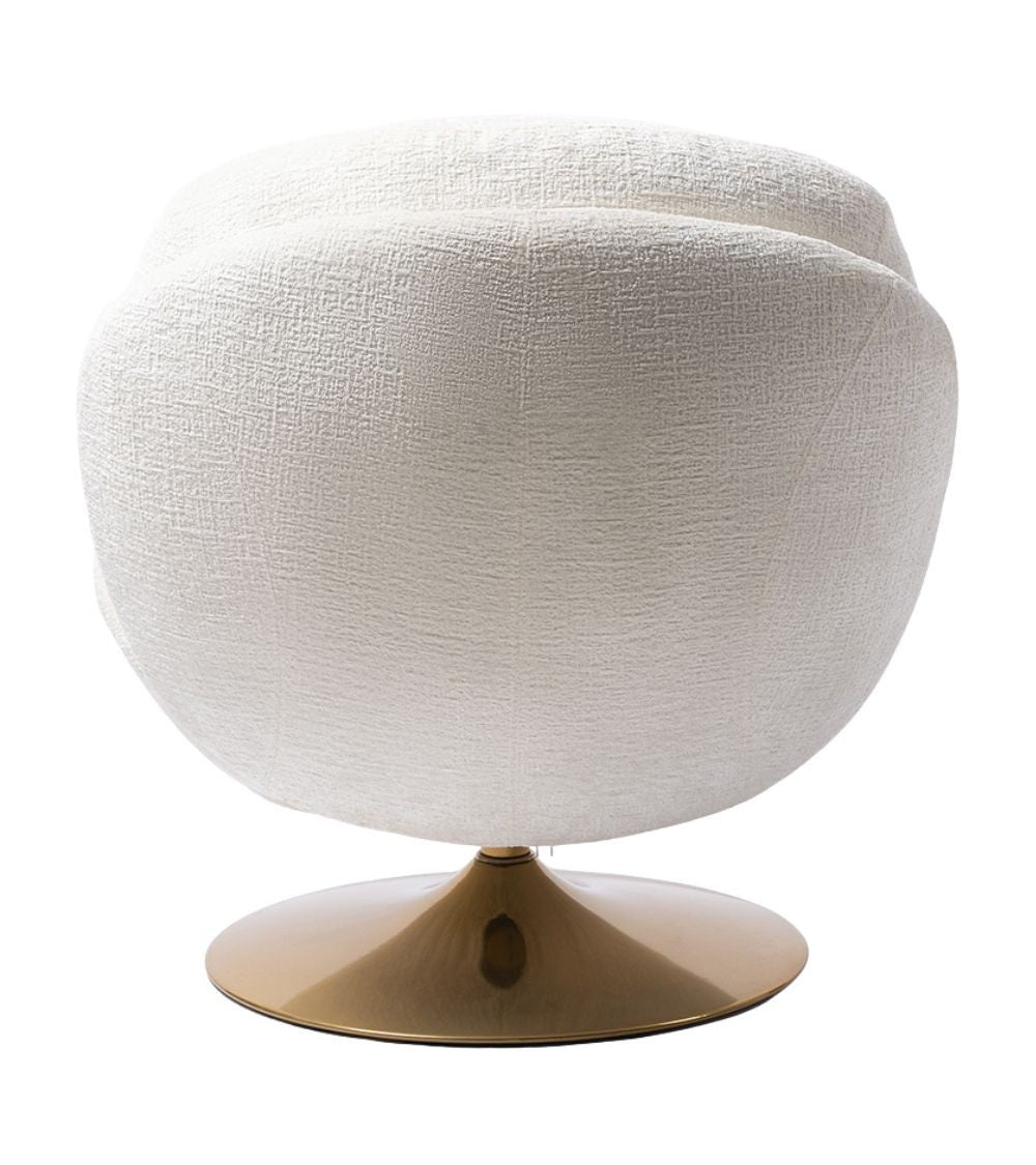 Fauteuil Memento Blanc – Pieds dorés