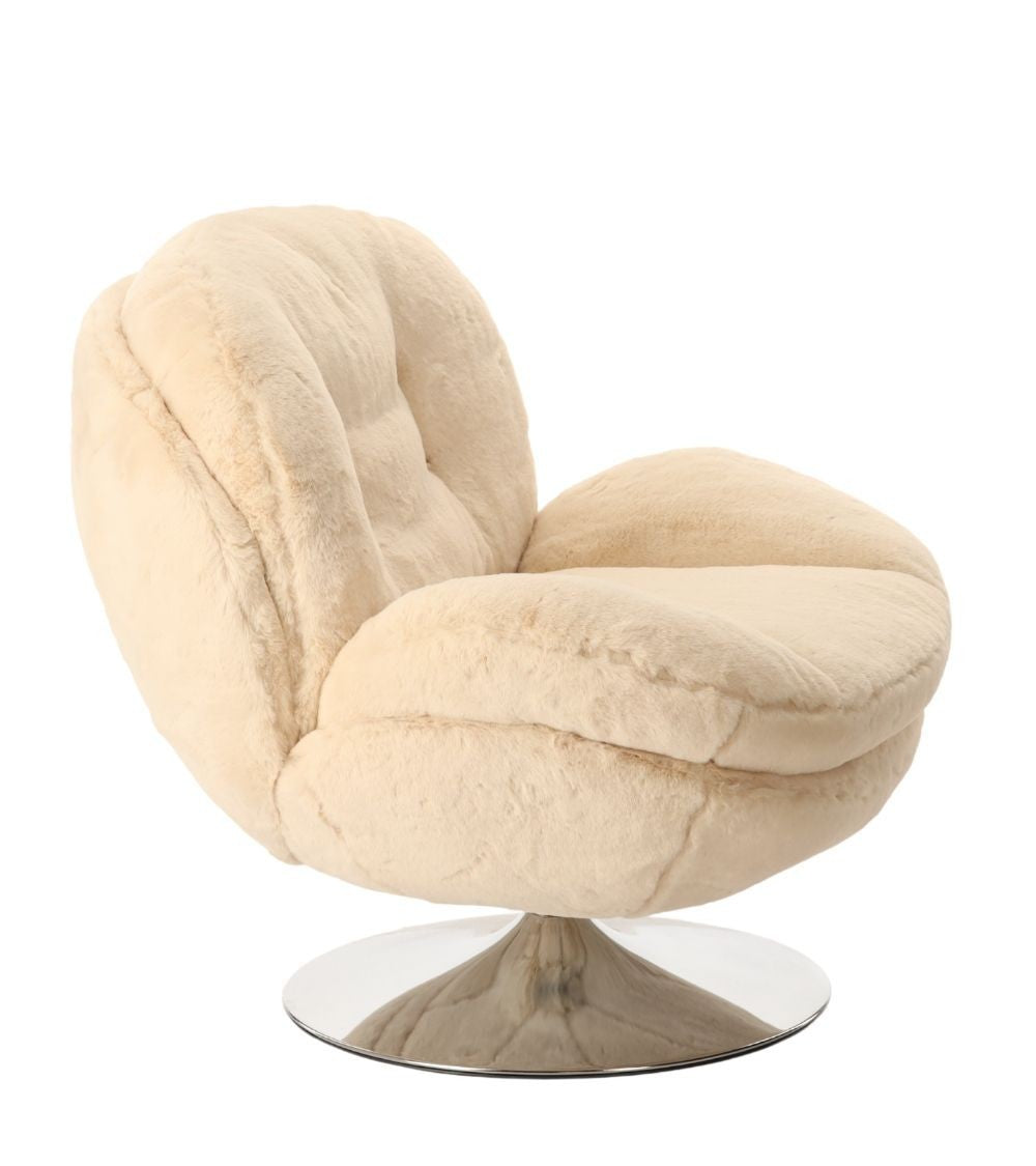Fauteuil Memento Fausse fourrure, Blanc