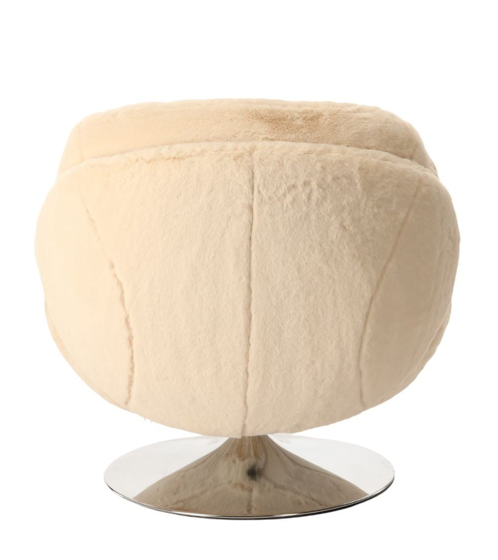 Fauteuil Memento Fausse fourrure, Blanc