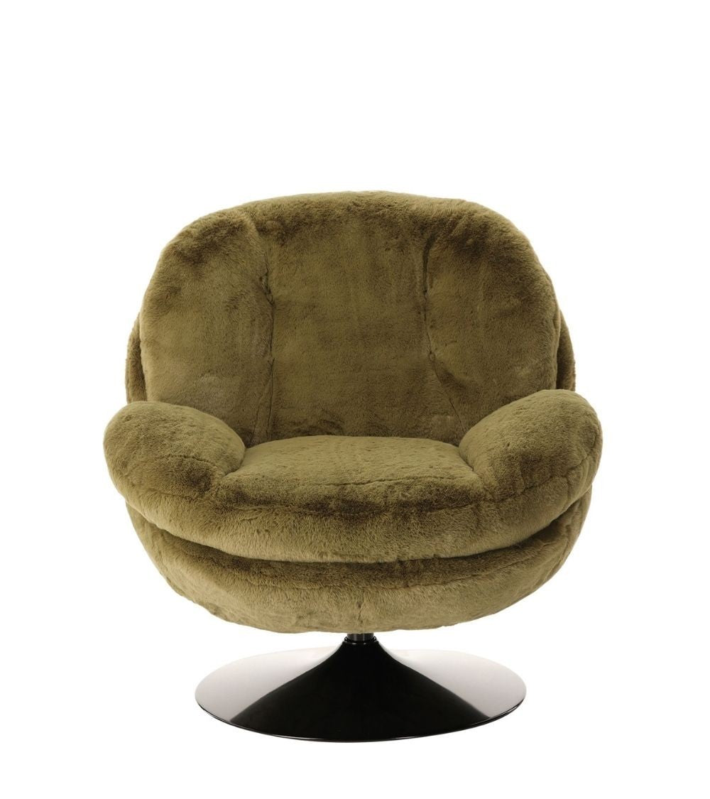 Fauteuil Memento Fausse Fourrure, Kaki